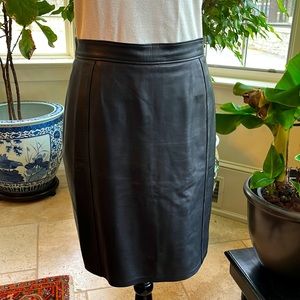 Sherry Michals Black Leather Skirt